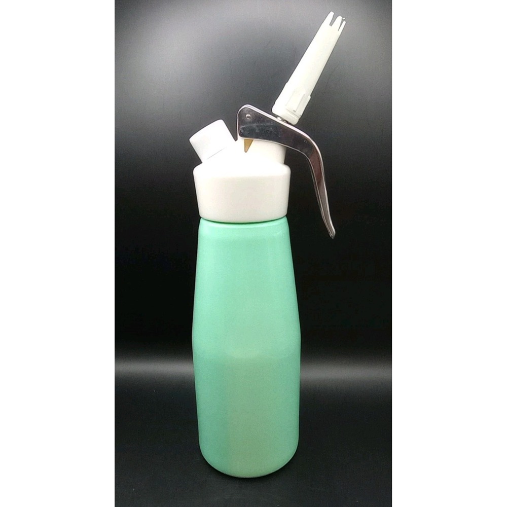 Vintage Isi Flip Glass Cream Whipper 500 ml Austria Aqua